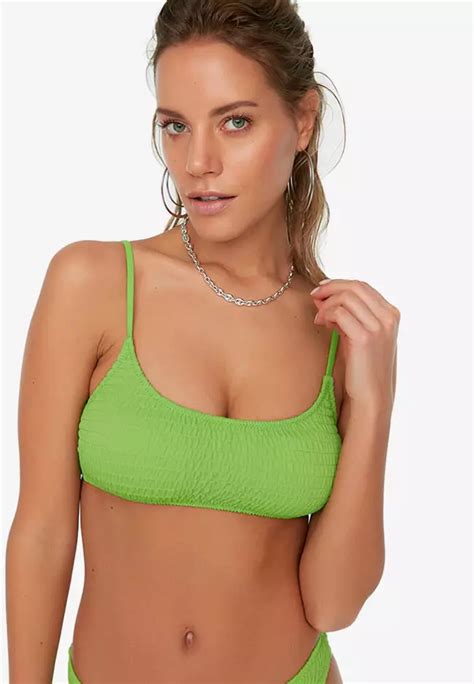 Jual Trendyol Textured Bikini Top Original Zalora Indonesia