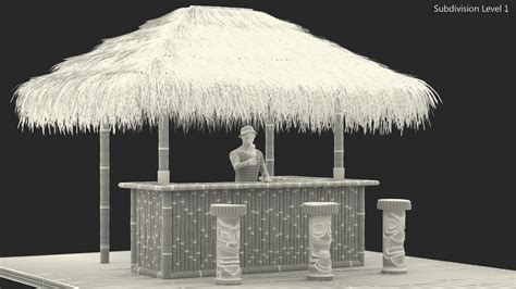 Camarero En Tiki Bar Modelo D Ds Blend C D Fbx Max Ma