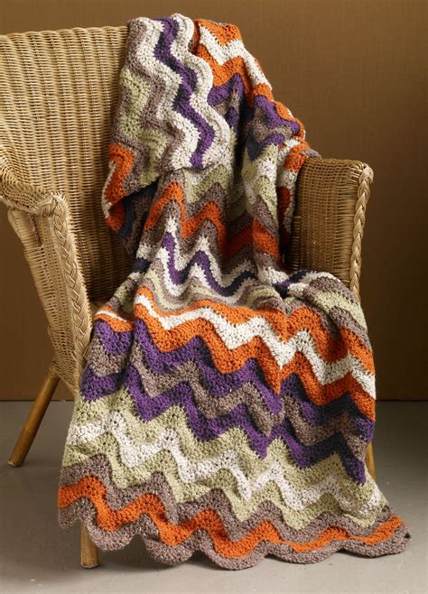 Free Crochet Pattern 90310AD Mulberry Street Afghan Lion Brand Yarn