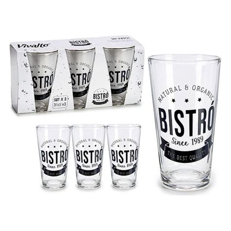 Vivalto Set De Gobelets Cl Verre Transparent Ml Pi Ces