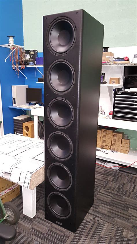 A Power Tower Subwoofer Six 12 Woofers Powered By A 1000 Watt Class