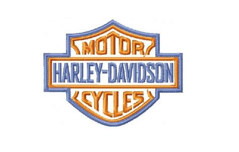 Harley Davidson Logo Embroidery Machine Design Embroidery Etsy