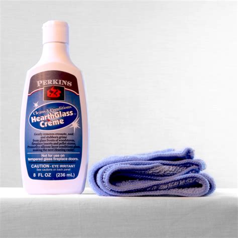 Hearthglass Creme And Microfiber Sham Stove Glass Cleaner