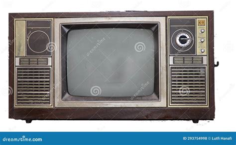 Vintage Television Old TV Isolate On White Stock Photo Image Of