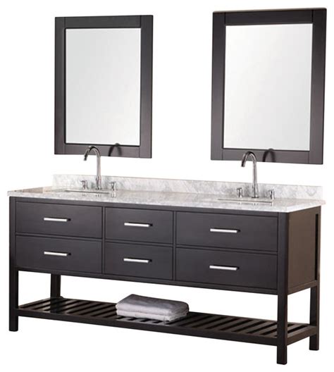 London Double Sink Vanity Set Transitional Bathroom Vanities