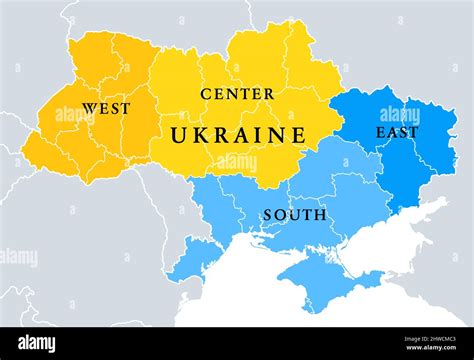 Divisions G Ographiques De L Ukraine Carte Politique Pays D Europe De