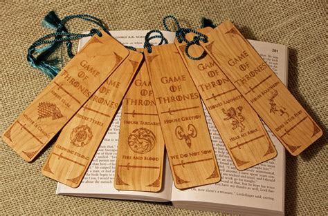 Game Of Thrones Style Bookmark Got Bookmark House Stark Etsy