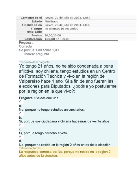 Examen Derecho Constitucional 2023 Comenzado El Jueves 20 De Julio