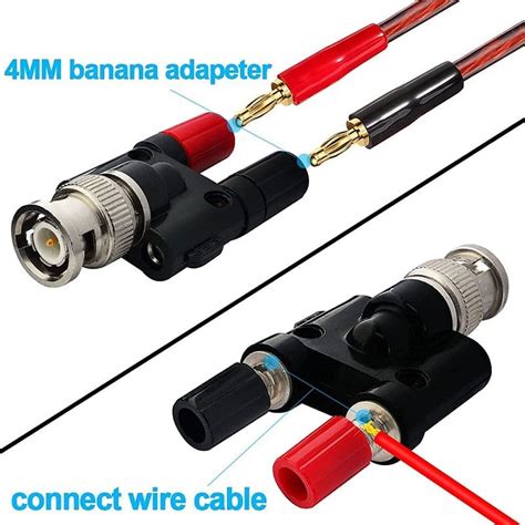 Q9 BNC Banana To Two Dual 4mm Banana Male Female Jack Coaxial Connector