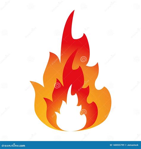 Fire Flamme Symbol Stock Vector Illustration Of Isolated