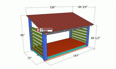 Attached Firewood Sheddimensions Myoutdoorplans