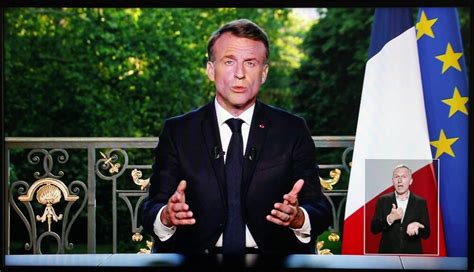 Le Président Macron Annonce La Dissolution De Lassemblée Nationale