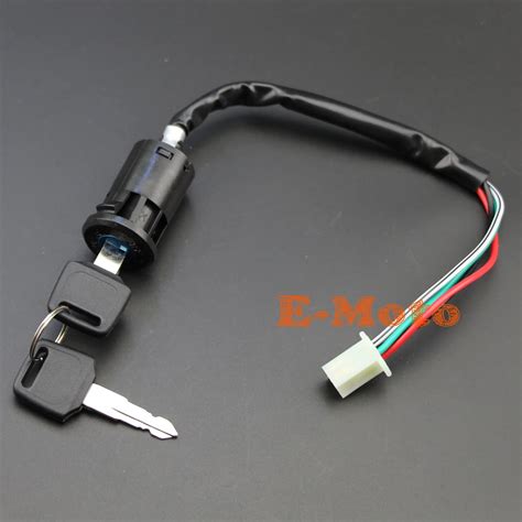 Universal Motorcycle Bike 4 Wires Ignition Switch Key For Honda Yamaha