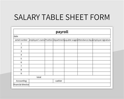 Salary Sheet Free Excel Template Exsheets | sexiezpix Web Porn