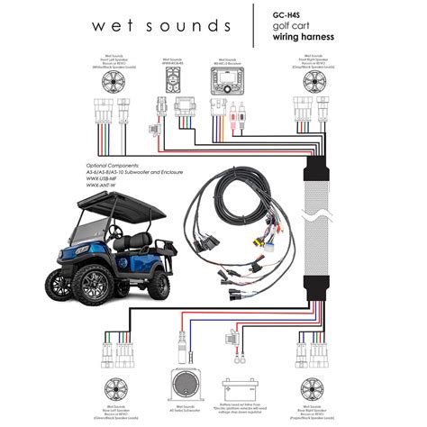 Gc H4s Wet Sounds Golf Cart Audio System Harness