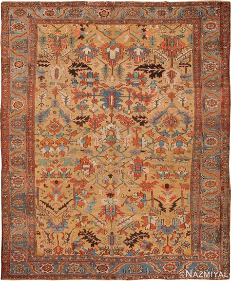 Room Size Antique Persian Heriz Rug 70319 By Nazmiyal