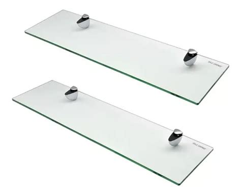 2 Repisas Cristal Templado Elegante 60 Cm X 20 Cm Envío gratis