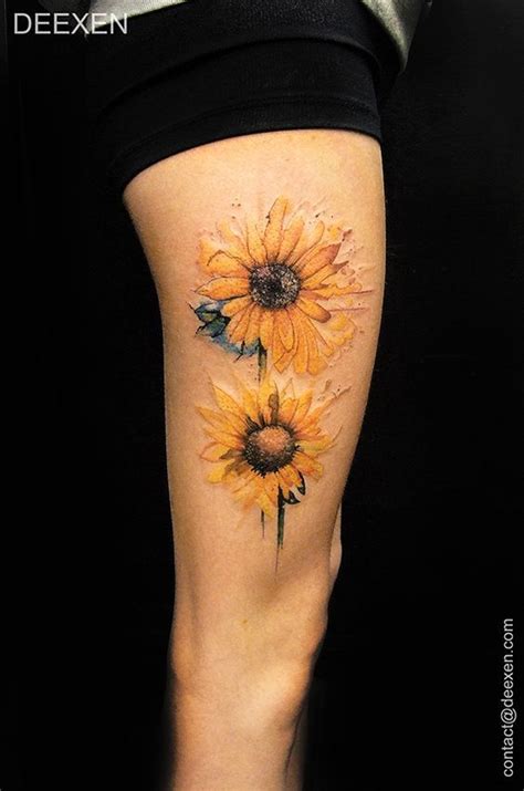 Tatto Girassol Aquarela Best Succulent Ideas