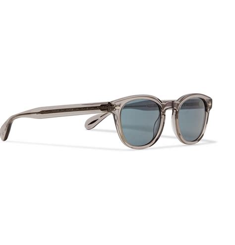 Oliver Peoples Sheldrake D Frame Acetate Sunglasses Men Gray