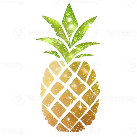 Ai Generative Pineapple Logo With Glitter 28765177 Png