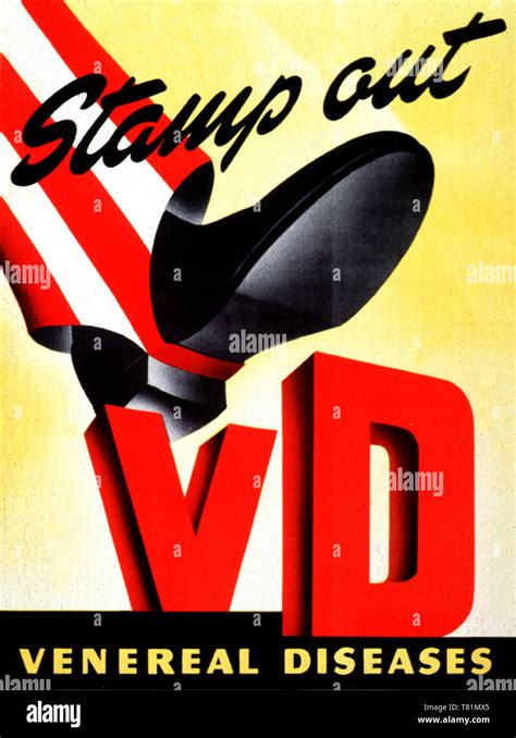 Stamp Out Vd Poster 1940s Stock Photo Alamy