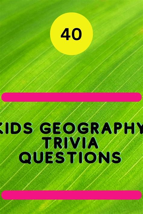 Geography Trivia Trivia Inc