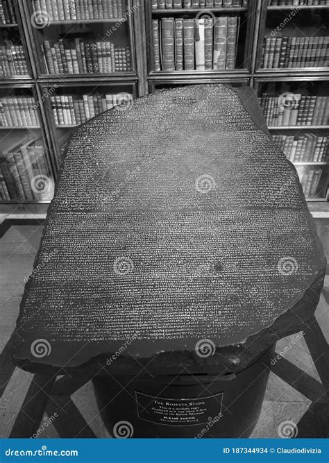 Replica Of The Rosetta Stone In The British Museum Editorial Image ...