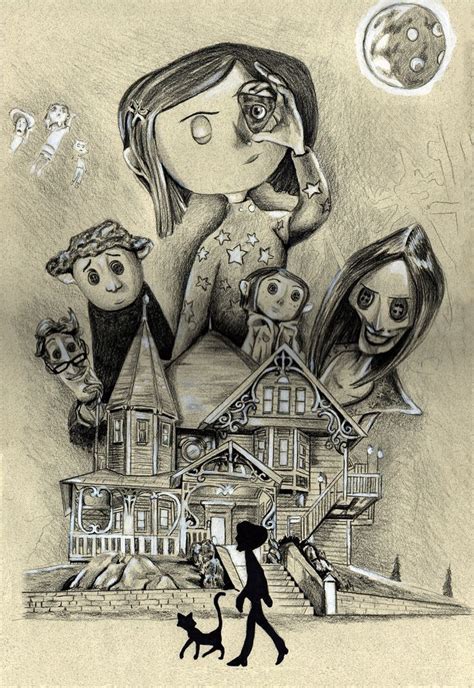 Pin de Stephanie en Guardado rápido Esbozos Dibujos Coraline