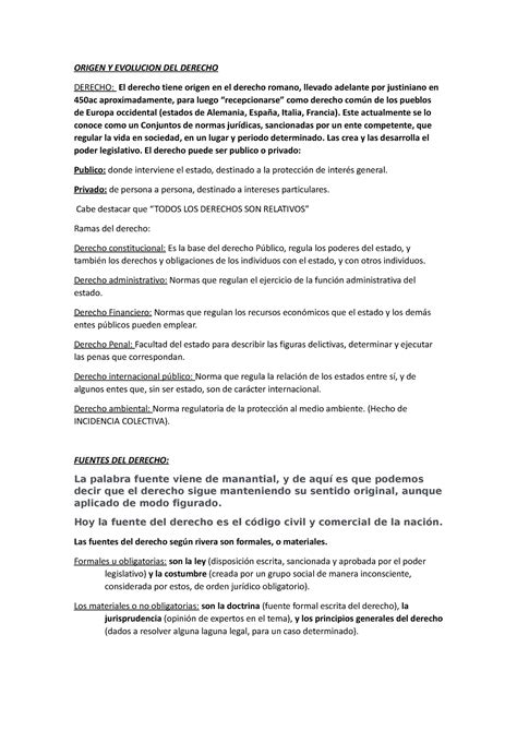 Resume Primer Parcial Inst De Der Priv Dra Paradiso ORIGEN Y