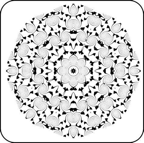 Black And White Circular Pattern Of Celtic Spirals Circular Drawing