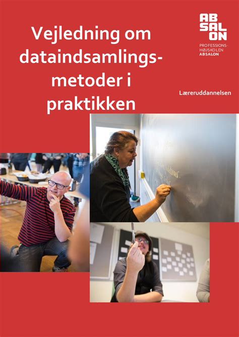 Pdf Vejledning Om Dataindsamlings Metoder I Analyse Ved Hj Lp Af