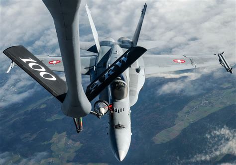 100th Arw Refuels Swiss F 18s Us Air Forces In Europe Air Forces Africa Article Display