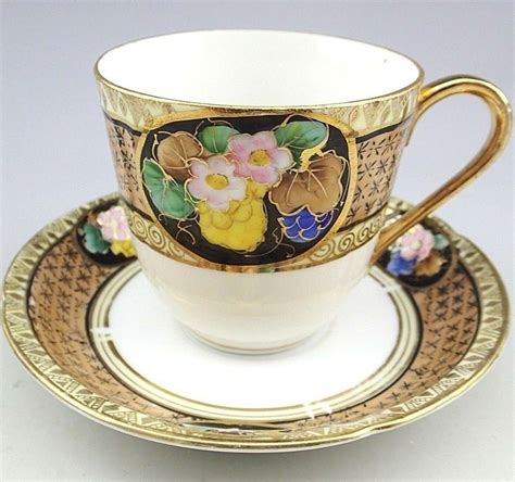 Hand Painted Nippon Morimura Antique Cup And Saucer Set Cupsaucer