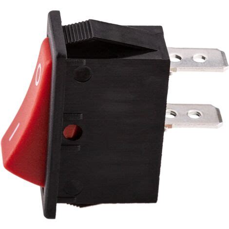 BeMatik Red Rocker Switch SPST 2 Pin