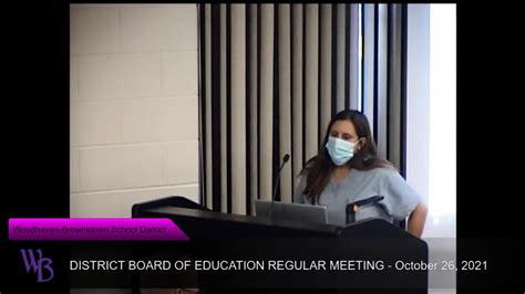 Wbsd Board Of Education Regular Meeting October 26 2021 Youtube