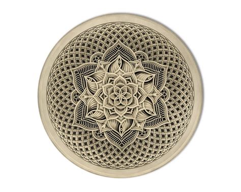 Wall Art Sacred Geometry Mandala Golden Flower Etsy