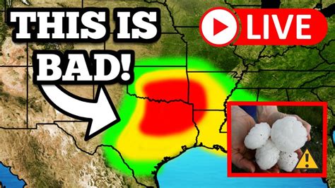 🔴live Severe Weather Coverage Huge Hail Damaging Winds Tornadoes Texas And Oklahoma