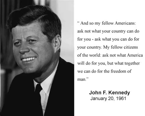 PRESIDENT JOHN F. Kennedy JFK Inauguration Speech Quote 8 x 10 Photo ...