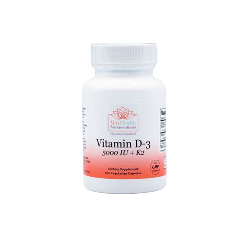 Vitamin D3 5000 IU K2 CAPSULES 100s Dr Nicolle