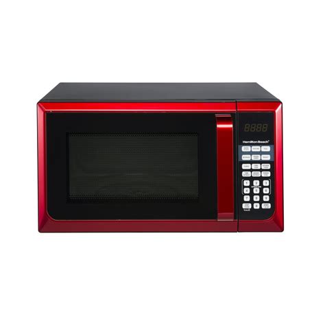 Hamilton Beach Stainless Steel 0.9 Cu. Ft. Red Microwave Oven - Walmart ...