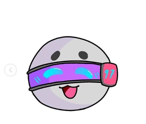 A Cartoon Ball With A Blindfold Around It S Eyes And Tongue Sticking Out