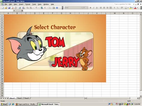 Play Tom Jerry Flash Game In MS Excel Daily Tech Tutorials