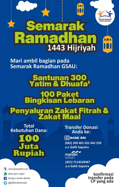 Menyambut Ramadhan Bersama Gsau Gubuk Sedekah Amal Ummah