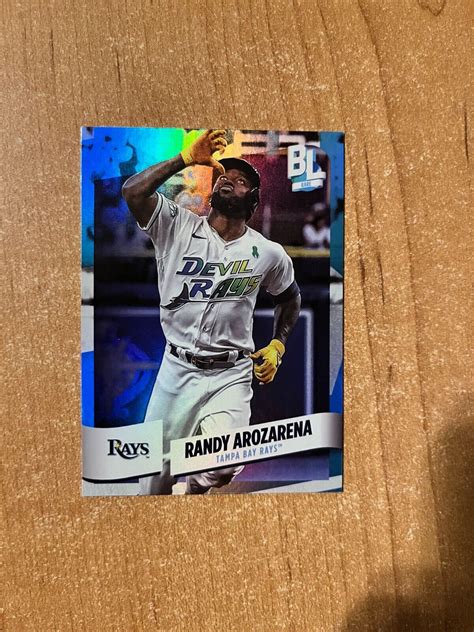 Topps Big League Randy Arozarena Rare Blue Foil Sp Rays