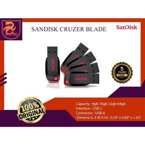 Jual Flashdisk Sandisk Cruzer Blade 8GB 16GB 32GB 64GB Original