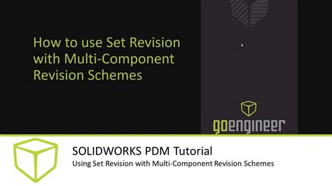 SOLIDWORKS PDM Tutorial Using Set Revision With Multi Component