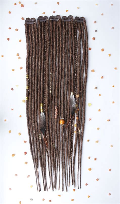 Clip In Dreadlocks Bohemian Hair Accessories Synthetic Dreads Up