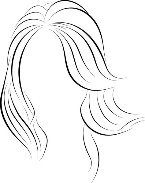 Dibujo Simple De Una Mujer Con Una Ilustración De Pelo Largo 7942232 Vector En Vecteezy