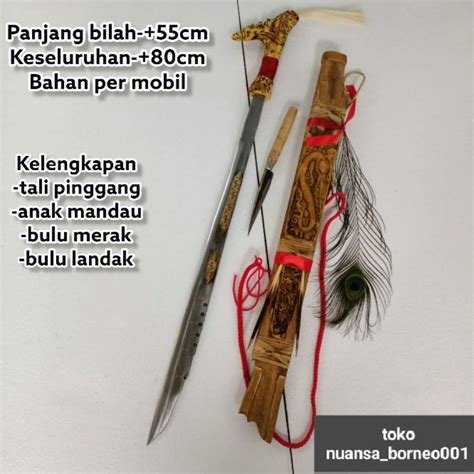 Jual Mandau Senjata Pusaka Suku Adat Dayak Asli Kalimantan Uk Jumbo