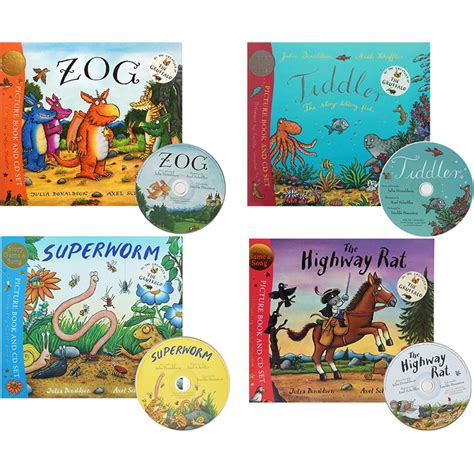 [original] Julia Donaldson The Highway Rat Zog Tiddler Superworm Book And Cd Shopee